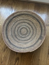 Large Tonga Basket 19" Handwoven Ilala Palm Zambia African Wall Basket Platter