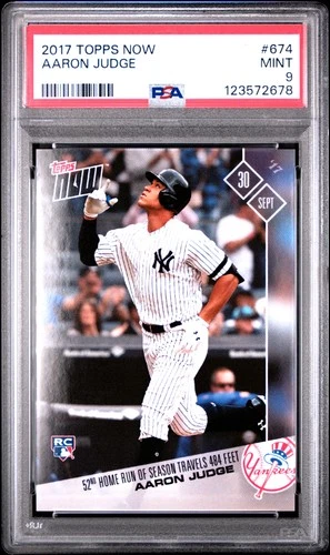 2017 Topps Now #674 Aaron Judge Rookie New York Yankees PSA 9