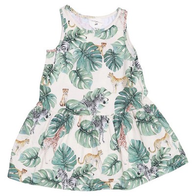 H&M, Kleid, Größe: 92, Weiß/Grün/Mehrfarbig, Baumwolle, Sonstiges, Mädchen #tAE