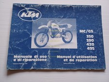 KTM 350 - 390 - 420 - 495 GS - MC 1981 manuale uso / officina originale italiano