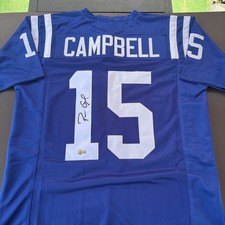Parris Campbell Autographed Signed XL Custom Colts Jersey - Beckett Witnessed