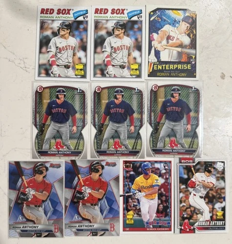 🔥 2026 Heritage #86 Roman Anthony RC 10-card LOT 2023 Bowman 1st Topps Rookie