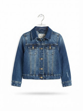Old Navy Kids 3T Dark Wash Denim Trucker Jacket Button FrontActive Fit