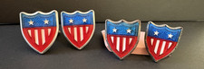Vintage Kastar Patriotic License Plate Bicycle Reflectors Stars Stripes Shield