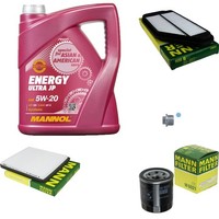 MANN-FILTER Inspektionspakete Mannol 5L Energy 5W-20 FüR Chevrolet Spark 1.2