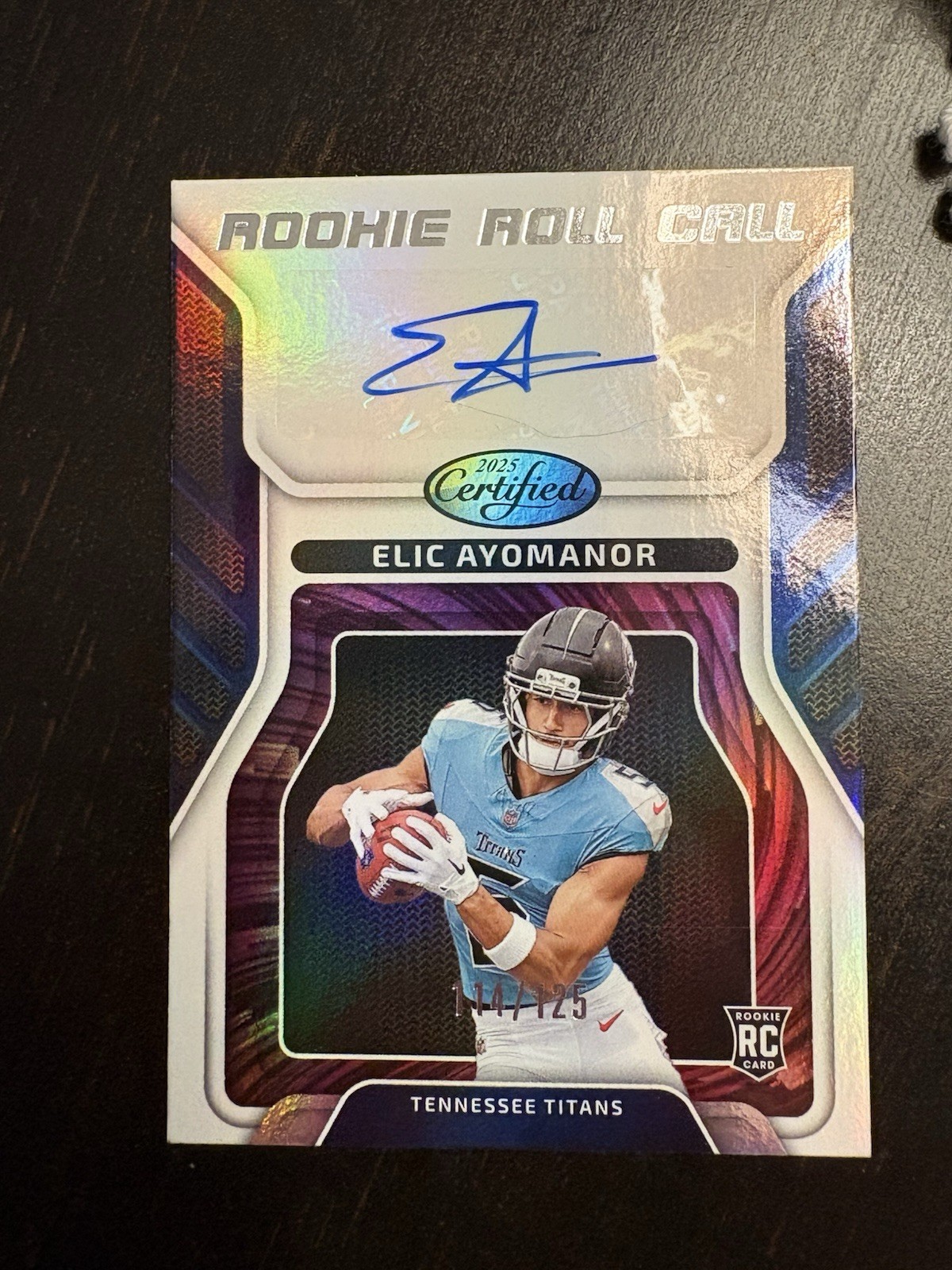 2025 Panini Certified - Freshman Fabric Mirror Signatures Elic Ayomanor /499