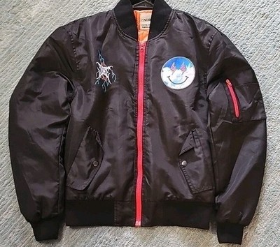 J balvin Jose Tour Bomber Jacket small Electro Smiley Black Orange