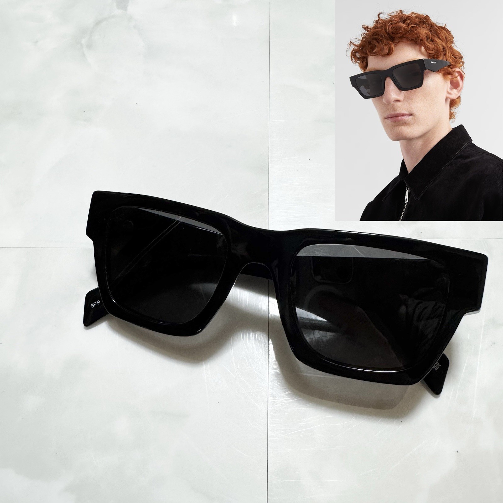 Authentic Recent Model Prada Triangle Logo Symbol… - image 1