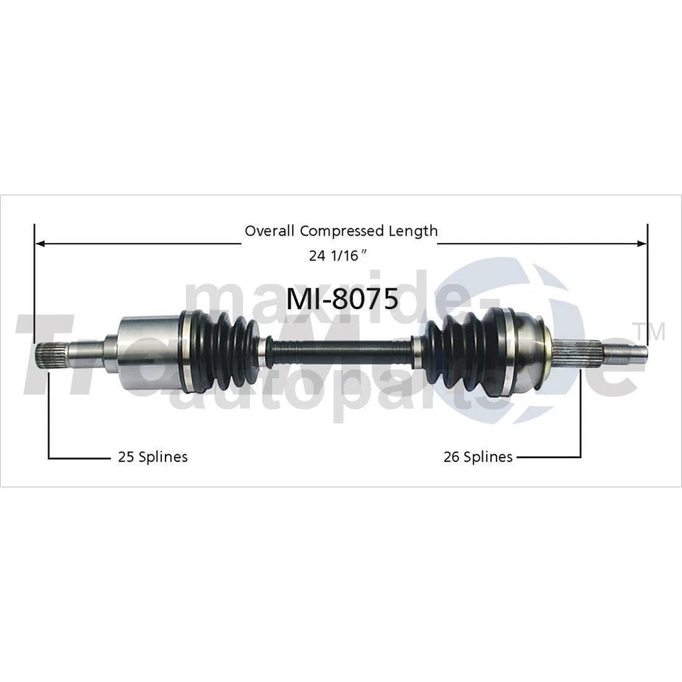 Front Passenger Driver Side CV Axle Joint Fits 1987 Dodge Charger Foto 3 de 3