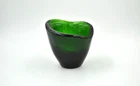 Vintage Blenko Glass Free Form Bowl - Design #5517 - Lime