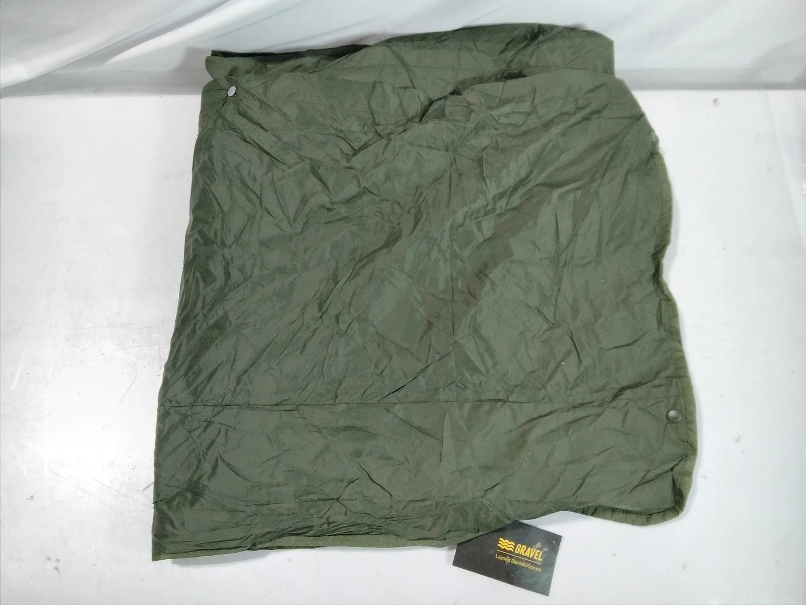 Gravel Layover Blanket Spruce Quilted Camping Travel Snaps