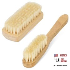 Leather  Upholstery Brush, Pure White Boar Hair, Car Seat Safe  Soft