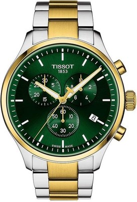 Tissot Chrono XL Classic 45MM grünes Zifferblatt bicolor Herrenuhr T116.617.22.091.00