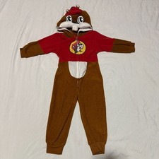 Buc-ees Bucees Mascot w Tail - One piece pajamas with hood double zipper size 3T