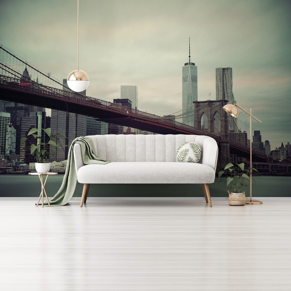 Urban Schlafzimmer Wandbild Tapete 368X254 Cm 144X100 Inch New York-image