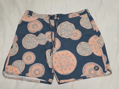 Roark Chiller Mandala Hybrid Boardshorts Swim Trunks SZ 33 W33×L6