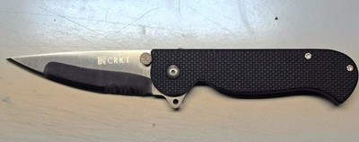 NIB CRKT 6663 Bud Nealy Pesh-Kabz Liner Lock Folder 3'' AUS-6M Combo Blade Zytel