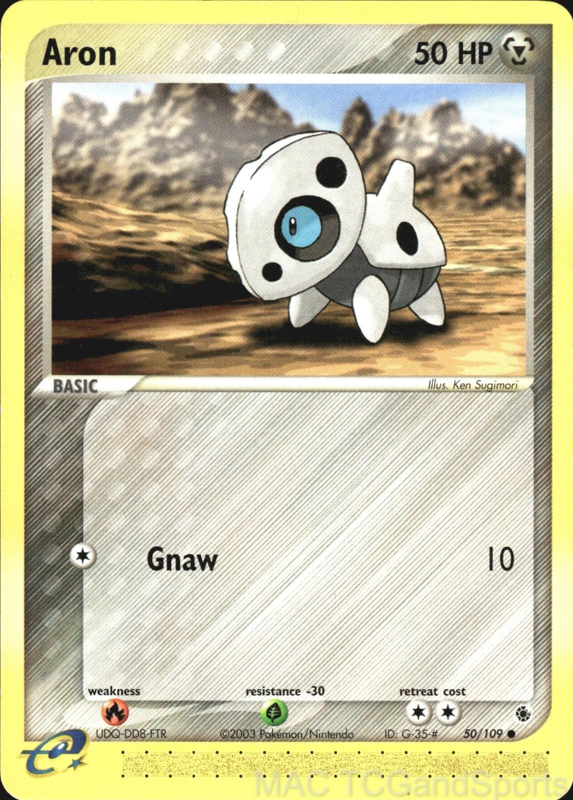 Aron 50/109 Ruby & Sapphire Pokemon TCG LP