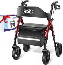 Walkers for Seniors, Z21 Rollator Walker with Seat Supports 350lb, 8" Big Wheels