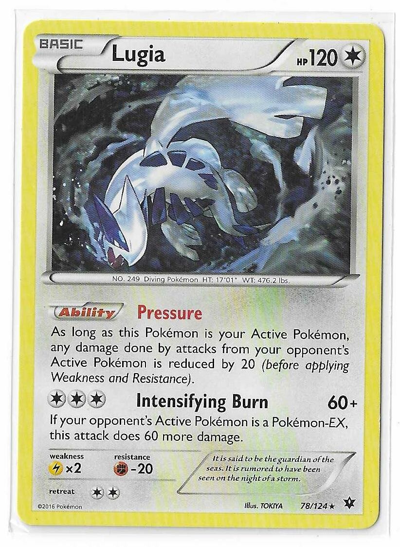 Lugia 78/124 Fates Collide Non-Holo XY Pokemon TCG Card NM