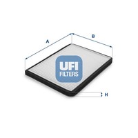 UFI Innenraumfilter 53.083.00 Partikelfilter FüR KA0 LA0 BA0 DA0 Megane Renault