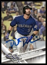 2017 Topps DANIEL DESCALSO Signed Card autograph AUTO ROCKIES CARDINALS
