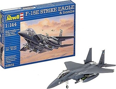 Revell-Germany F-15E Strike Eagle Fighter Jet & Bombs - Plastic Model