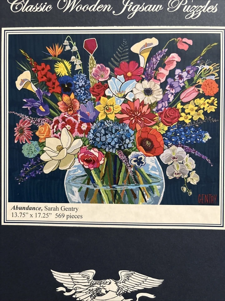 Liberty Wooden Puzzles 569 Pieces, ABUNDANCE, Sarah Gentry, Complete - Immagine 2 di 4