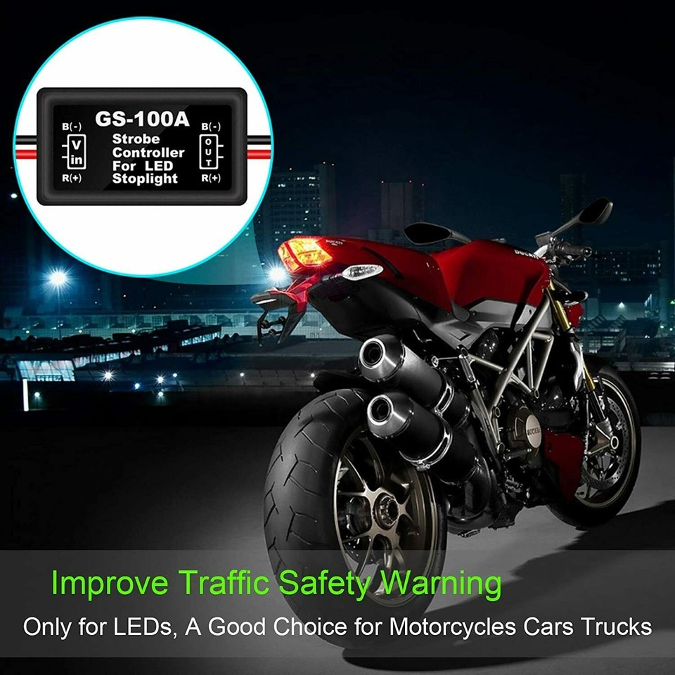 2 PCS Flash Strobe Controller Box Flasher Module for LED Brake Tail ...