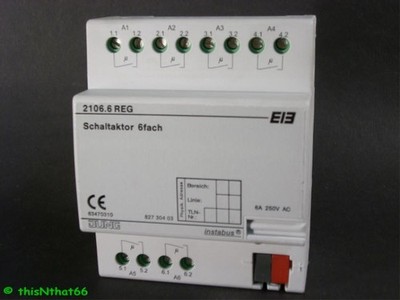 Jung 2106.6 REG instabus EIB KNX Schaltaktor Binärausgang 6fach ABB AT/S 6.6.1