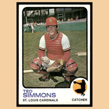 Ted Simmons #85 1973 Topps St. Louis Cardinals Baseball Card MLB EX