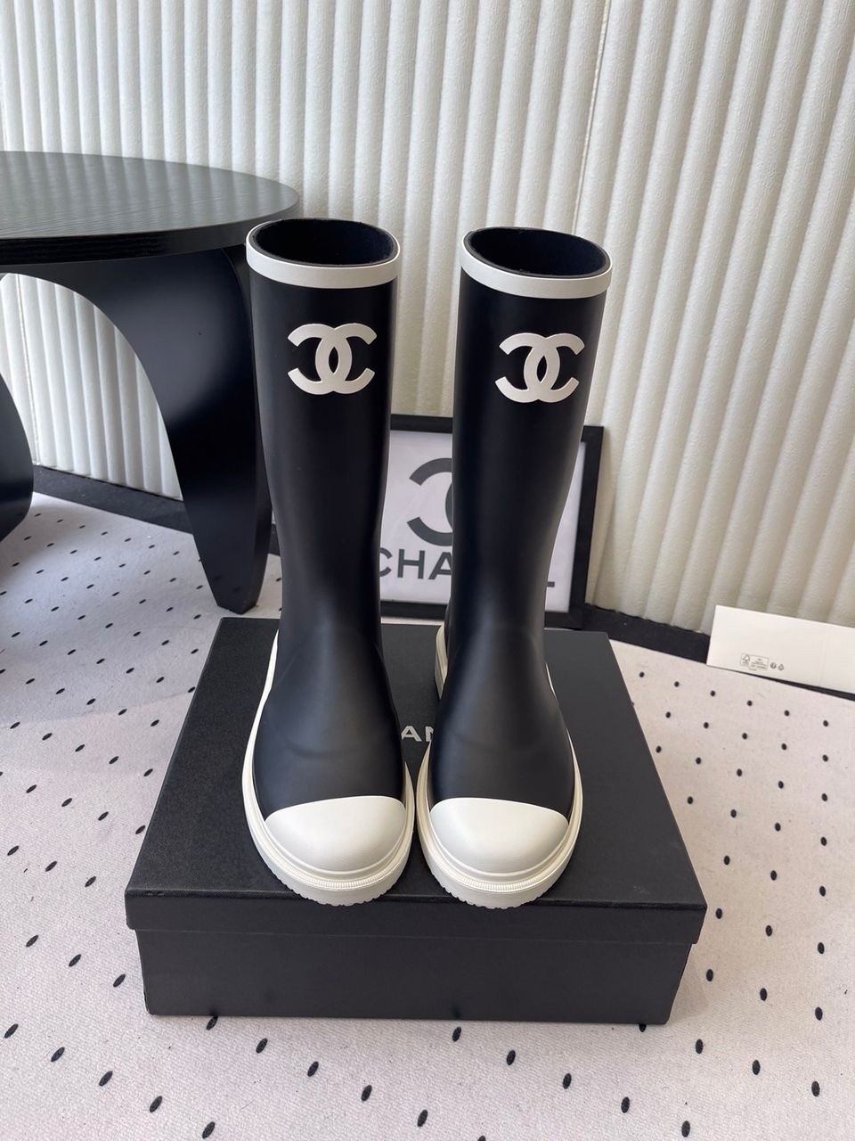 Chanel Rain Boots