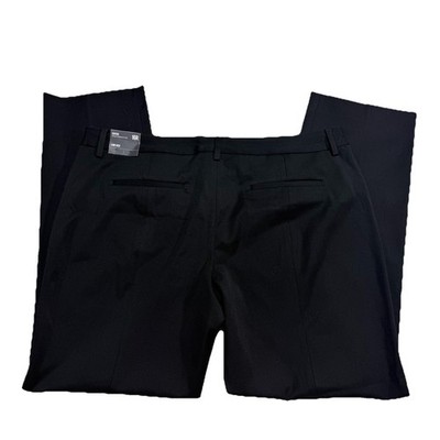 Express Editor Straight Dress Pants Black Low Rise Professional Trousers 6R