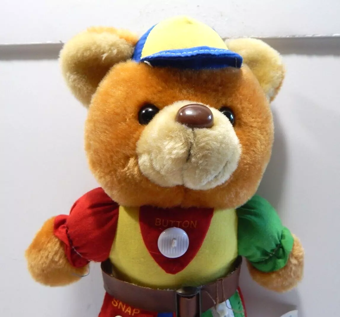Teddy bear with zippers and buttons sale
