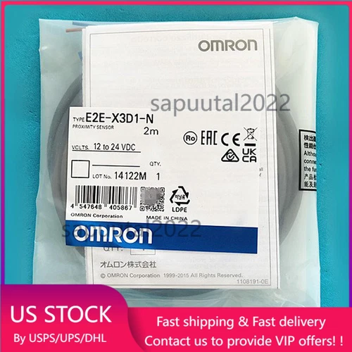 1PC NEW Omron E2E-X3D1-N 2M Proximity Sensor 12~24VDC FAST SHIP