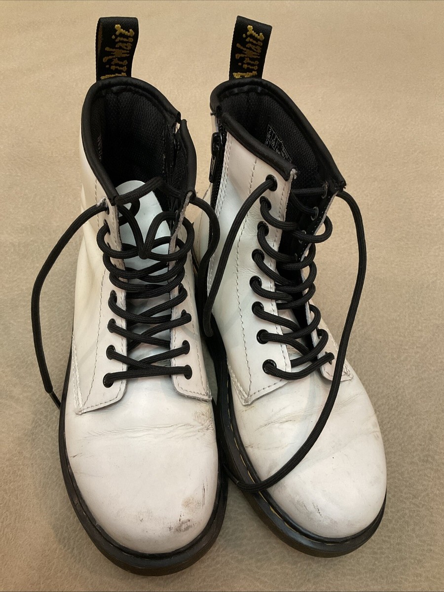 Doc Marten’s Boots Boys Girls White With Flaws