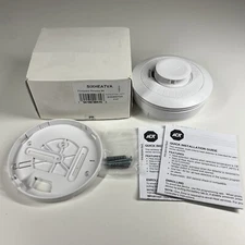 NEW ADT Wireless Heat Detector Sensor Alarm SIXHEATVA White w/ Mounting Plate