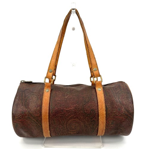 ETRO 90s Vintage Paisley Barrel Bag Drum Bag Authentic - Picture 2 of 12
