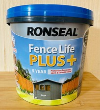 Ronseal One Coat Timbercare/ Fence Life Plus + Garden Shed Fence Paints- 5 Litre