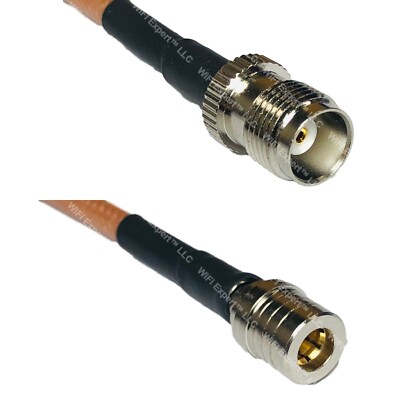 RG400 TNC FEMALE to QMA MALE RF Cable FAST-SHIP LOT
