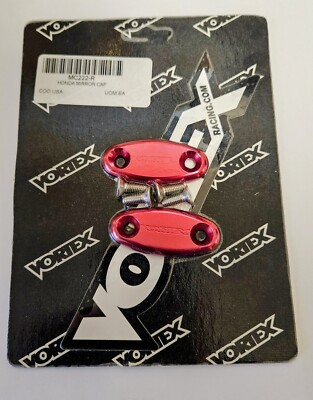 #ad Honda RED Vortex Mirror Block Off Offs Plates 600RR 1000RR F4i RC51 954 929 $74.05