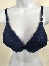 Sofra Bra Women Size 38C Navy Blue Lightly Pa...