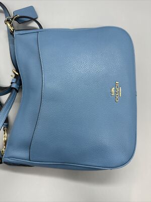 Coach 35543 Chaise Blue Pebbled Leather Crossbody Bag | eBay