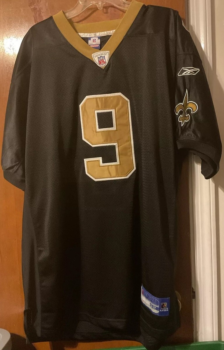 Drew Brees New Orleans Saints NFL Football Jersey Black Size 52