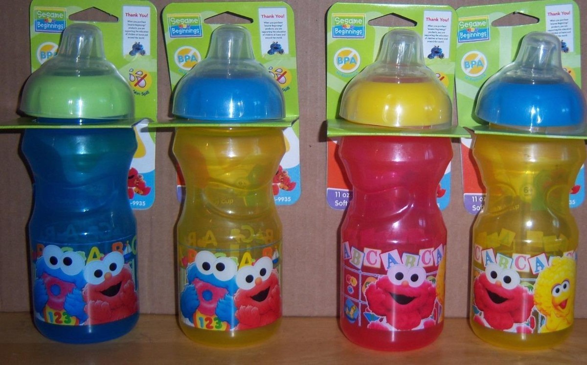 Sesame Street Beginnings 11oz Soft Spout Cup, Cookie Monster, Elmo, Big Bird