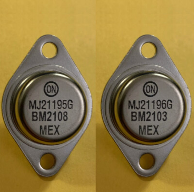 1pairs AUDIO Transistor ON(ONSEMI) TO-3 MJ21195G+MJ21196G 100% Genuine #W3*