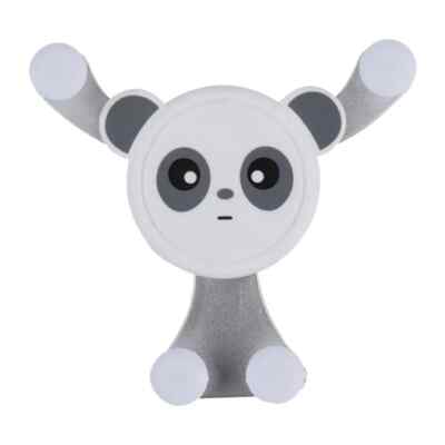 Car Phone Mount Panda Shape Air Vent Gravity Holder for iPhone Samsung LG Grey
