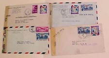DOMINICAN REPUBLIC 4 SMALL CENSORED COVERS MOSTLY TO USA