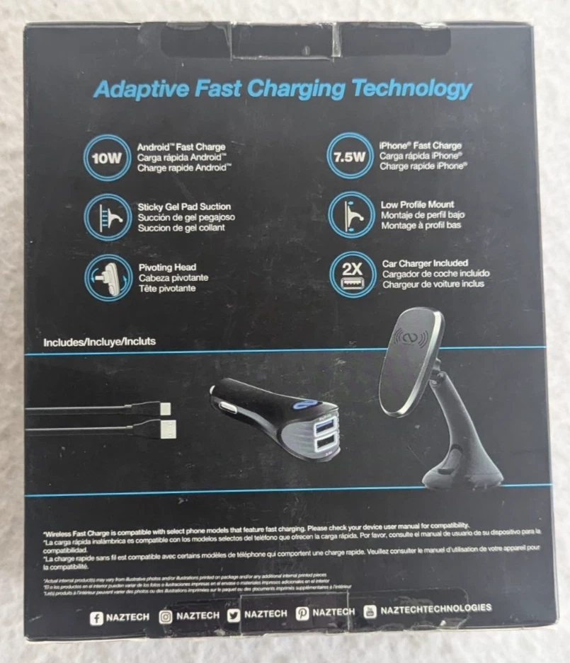 NAZTECH Magbuddy Windshield Wireless Car Charger & Car Phone Holder - NEW - Image 2 of 2