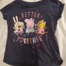Jumping Beans Peppa Pig Girls Blue Sparkle Better Together T-Shirt Tee Shirt 4